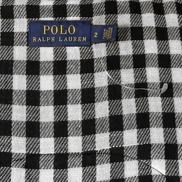 Polo Ralph Lauren Womens Button Up Shirt Plaid Flannel Western Snap Button Top 2 - Picture 3 of 9